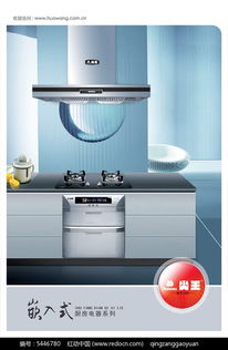 专业设计助力营销，免费下载火王嵌入式厨房电器PSD广告素材